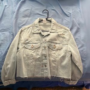 Lightly worn cropped jean jacket